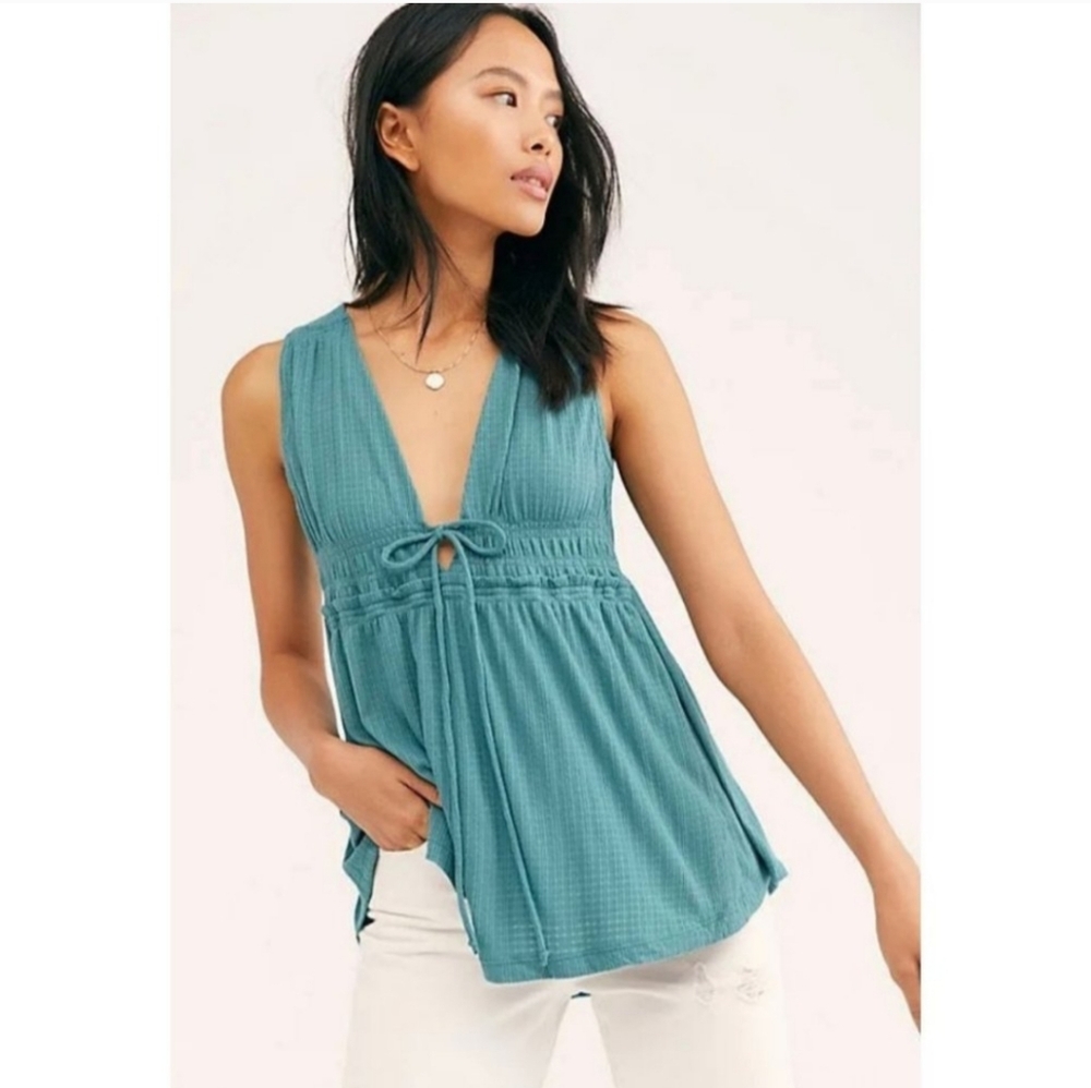 Free People Beach Teal Tank